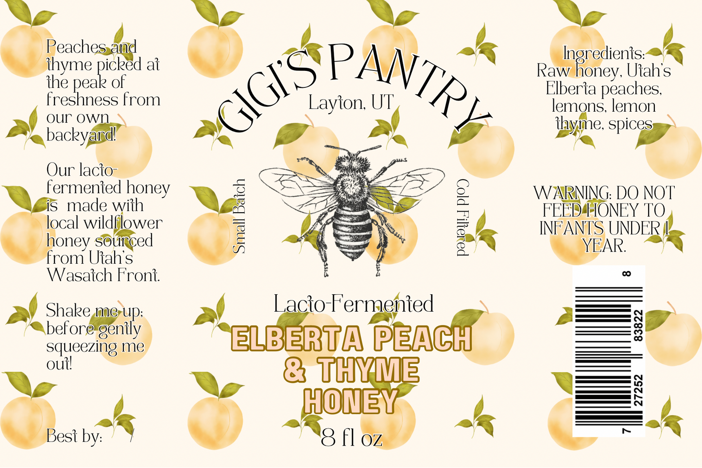 Peach & Thyme Honey - Seasonal